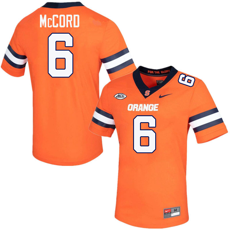 #6 Kyle McCord Syracuse Orange Jerseys,Syracuse University Football Uniforms,Apparels-Orange